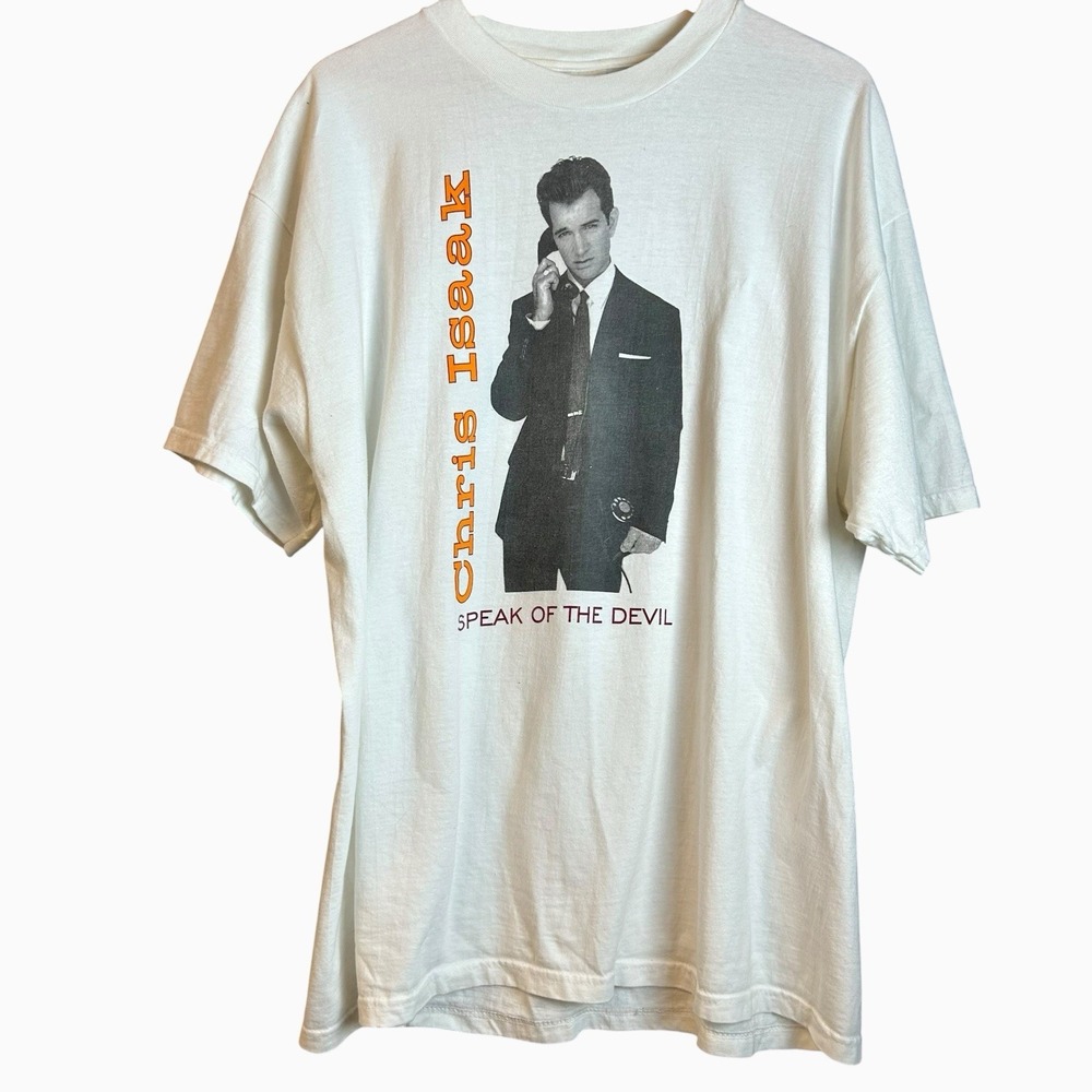 Vintage Chris Isaak Autographed Concert Tour T Shirt 1999 Size XL Tour Dates